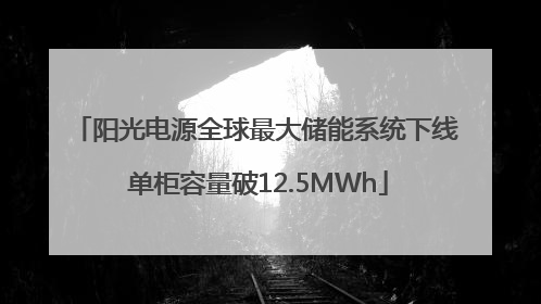 阳光电源全球最大储能系统下线 单柜容量破12.5MWh
