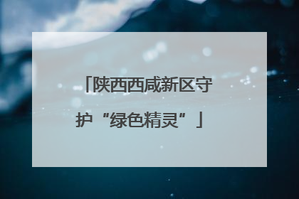 陕西西咸新区守护“绿色精灵”
