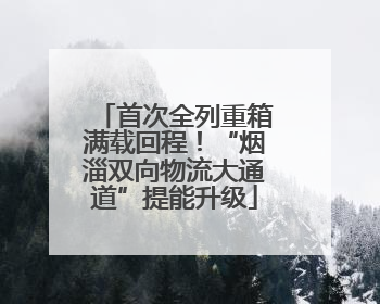 首次全列重箱满载回程！“烟淄双向物流大通道”提能升级