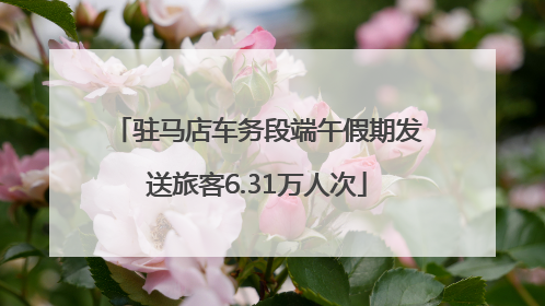 驻马店车务段端午假期发送旅客6.31万人次