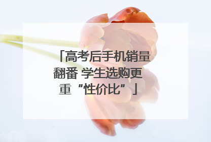 高考后手机销量翻番 学生选购更重“性价比”