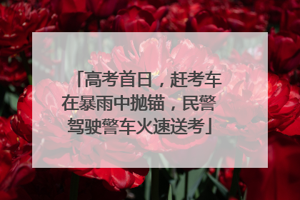 高考首日，赶考车在暴雨中抛锚，民警驾驶警车火速送考