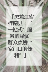 黑龙江省桦南县：“一站式”服务解民忧 群众点赞“家门口的便利”