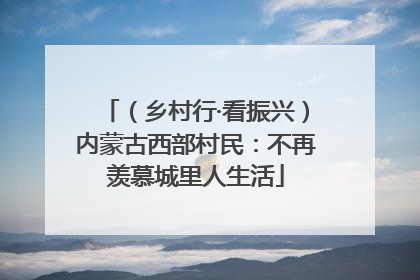 （乡村行·看振兴）内蒙古西部村民：不再羡慕城里人生活