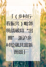 （乡村行·看振兴）毗邻统战破局“出圈” 浙沪乡村绘就共富新图景