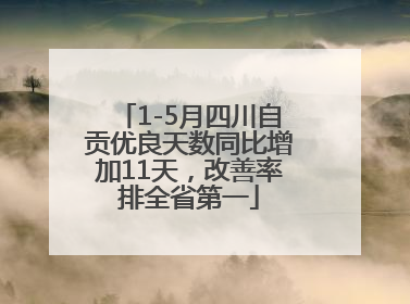 1-5月四川自贡优良天数同比增加11天，改善率排全省第一