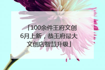 100余件王府文创6月上新，恭王府最大文创店智慧升级
