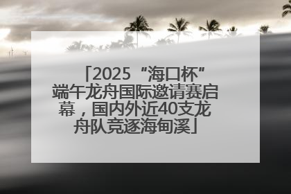 2025“海口杯”端午龙舟国际邀请赛启幕，国内外近40支龙舟队竞逐海甸溪