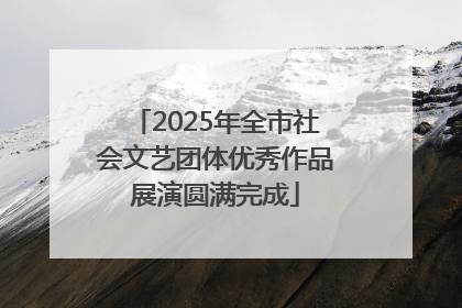 2025年全市社会文艺团体优秀作品展演圆满完成