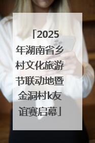 2025年湖南省乡村文化旅游节联动地暨金洞村k友谊赛启幕