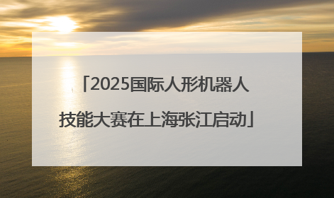 2025国际人形机器人技能大赛在上海张江启动