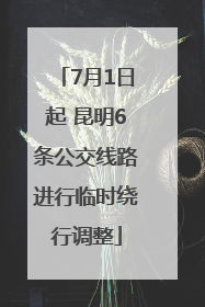 7月1日起 昆明6条公交线路进行临时绕行调整