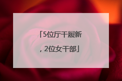 5位厅干履新，2位女干部