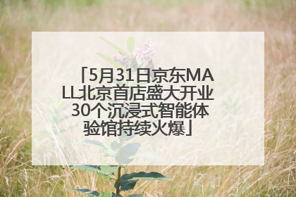 5月31日京东MALL北京首店盛大开业 30个沉浸式智能体验馆持续火爆