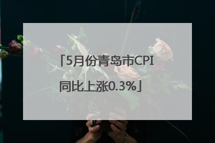 5月份青岛市CPI同比上涨0.3%